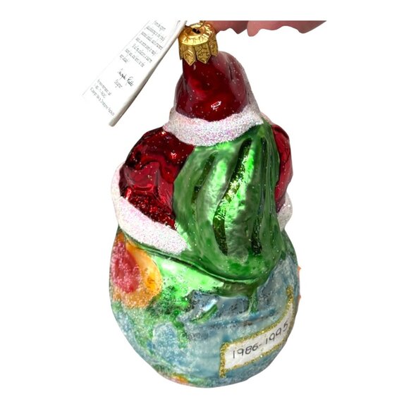 Radko ON TOP OF THE WORLD Santa Claus w/ Boys GIrls Scroll Christmas Ornament 95 - Picture 7 of 9